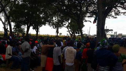 Kabimba - Part of the membership and supporters at a meeting in Luwingu May 24th 2014