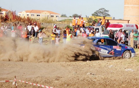 MUNA Singh jr battling it out in the Airtel Money Zambia International Rally at Lusaka's Show grounds. – Picture by COLLINS PHIRI. MUNA Singh jr battling it out in the Airtel Money Zambia International Rally at Lusaka's Show grounds. – Picture by COLLINS PHIRI.