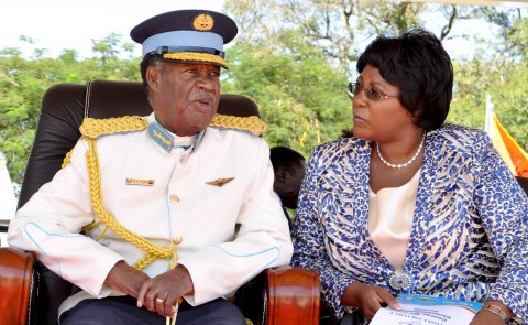 President Sata during the ZAF commissioning Parade in Livingstone on May 9,2014 -Picture by THOMAS  NSAMA