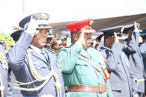 Late former President Frederick Chiluba’s son, Frederick Jr was among the 100 officer cadets who graduated from the Zambia air Force (ZAF) Livingstone base May 9th
