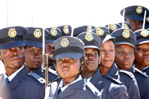 Some of the 100 ZAF officer cadets graduates