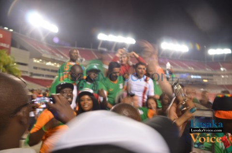 Chipolopolo Supporters - Japan vs. Zambia | Raymond James Stadium