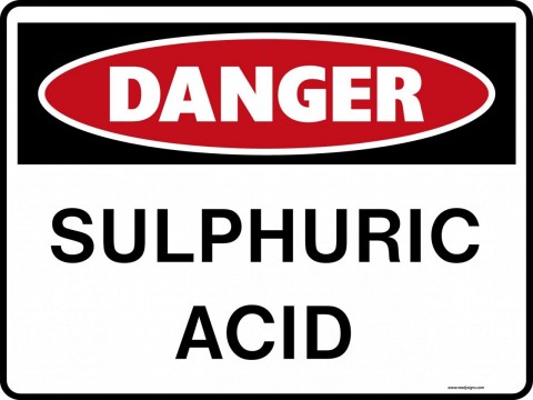 Danger Signs - Sulphuric Acid