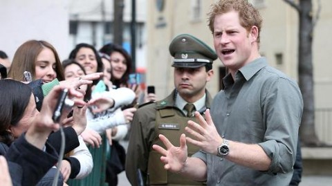 Getty Images Prince Harry meets members of the public outside Valpariso Firestation on June 28, 2014 in Valpariso, Chile. Getty Images Prince Harry meets members of the public outside Valpariso Firestation on June 28, 2014 in Valpariso, Chile.
