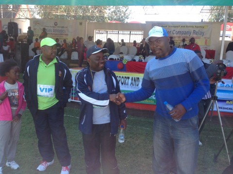 MMD Die Hard youth Coordinator Bowman Lusambo at Inter Company relay