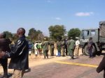 Western Province police block HH after visiting the Litunga. Picture courtesy of Hon. Munji Habeenzu