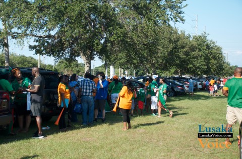 Zambia Vs Japan - Chipolopolo FANS outside stadium Party