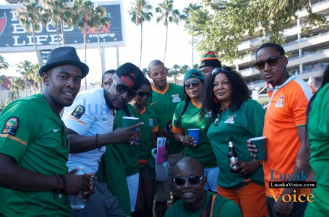 Zambia Vs Japan - Chipolopolo FANS outside stadium Party 