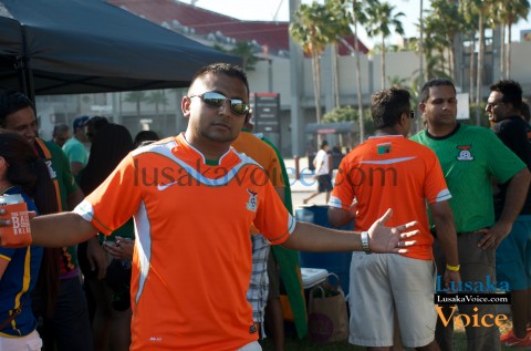 Zambia Vs Japan - Chipolopolo FANS outside stadium Party