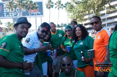 Zambia Vs Japan - Chipolopolo FANS outside stadium Party in Pictures Part II