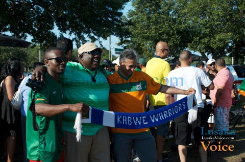 Zambia Vs Japan - Chipolopolo FANS outside stadium Party