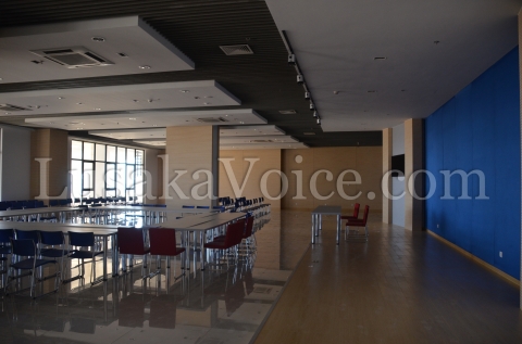 The room where the Press will sit and conduct interviews during events at the National Heroes Stadium