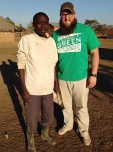 First Baptist Church youth pastor Eric Trout met with several Zambian natives during his trip to Zambia.