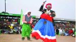 MWATA Kazembe performs the conquest dance during the Mutomboko Ceremony in Mwansabombwe District yesterday. Picture By MOFFAT CHAZINGWA