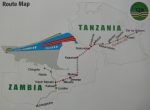 TAZARA Tanzania Zambia Railway Authority – route map
