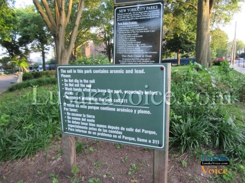 Washington Fellowship, Week 2 update - Notice at the arsenic and lead poisoned play park - Lusakavoice.com