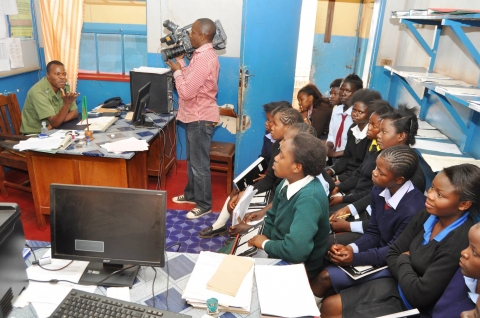 Dr Kaseba  during the Teachers/Community Leaders/Pupils Mentorship Training Camp at Chinsali Girls Secondary School.