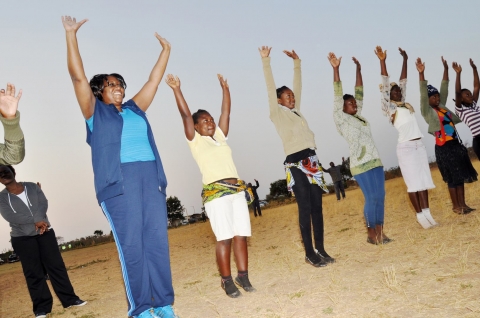 Dr Kaseba  during the Teachers/Community Leaders/Pupils Mentorship Training Camp at Chinsali Girls Secondary School.