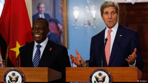 Secretary of State John Kerry receives Angola Vice President Manuel Vicente at the State Department in Washington Secretary of State John Kerry receives Angola Vice President Manuel Vicente at the State Department in Washington