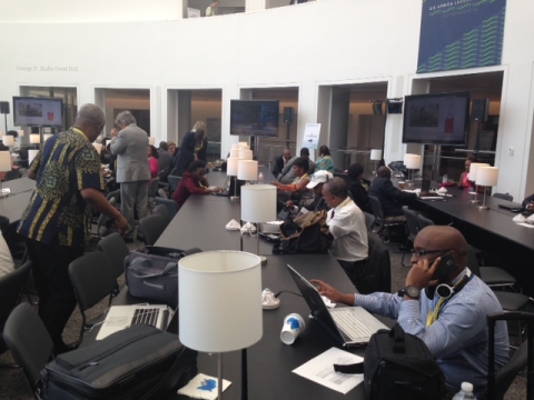 The Press Center at the United States Institute of Peace where the US Africa Summit is taking place
