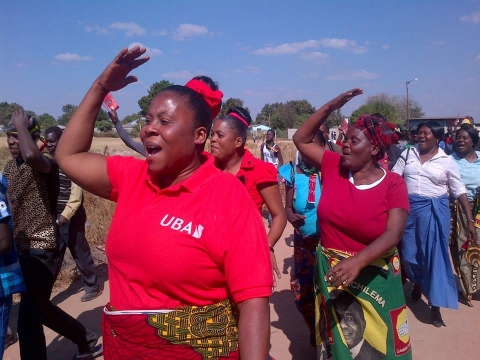 UPND in Mpatamatu, Luanshya road show