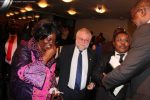 Minister of Tourism and Arts Jean Kapata shares a light moment with Namibia’s Minister of Trade and Industry, Carl Schlettwein (second left) and Zimbabwe’s Minister of Tourism Walter Mzembi (right) after a panel discussion in New York 8-Sept-2014. PHOTO | Chibaula D. Silwamba | Zambia UN Mission