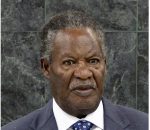 FILE- In this Sept. 24, 2013 file photo, Michael Chilufya Sata, President of Zambia, speaks during the general debate of the 68th session of the United Nations General Assembly at United Nations headquarters.