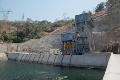 hoto shows the inlet of the dam of Kariba hydropower station in Zambia. The constructor China’s Sinohydro Corporation delivered the Zambian Kariba North Bank Power expansion project to Zambia in Siavonga, southern Zambia. The project includes two 180 megawatt generators. XINHUA PHOTO: PENG LIJUN