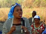 MMD On The Campaign Trail In Kasenengwa, Vitoria Kalima addressing people in Chikungu
