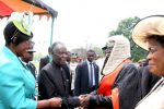 President Sata being welcomed by Speaker of the National Assembly Dr Patrick Matibini during the opening of parliament on September 19, 2014 -Picture by THOMAS NSAMA