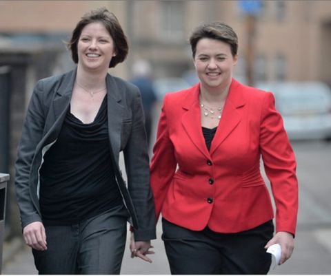 Scottish Conservative Leader Ruth Davidson enters The Glasgow Gaelic school to cast her vote. Picture- Jamie Simpson. Scottish Conservative Leader Ruth Davidson enters The Glasgow Gaelic school to cast her vote. Picture: Jamie Simpson.