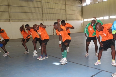 Zambia 22 vs South Africa 14 (Handball Zone 6), Zambia players celebration after the win Jean MaNDELA Zambia 22 vs South Africa 14 (Handball Zone 6), Zambia players celebration after the win Jean MaNDELA
