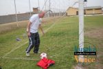 Zanaco MD Dick Bruce retrieving a ball from the nets after conceding a goal