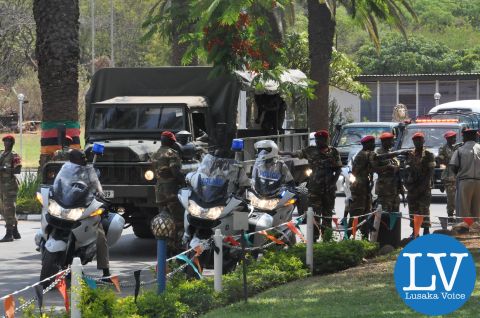 Rehearsals for Receiving remains of President Michael Sata