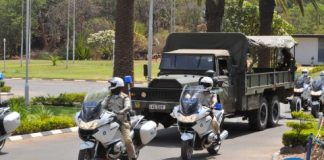Rehearsals for Receiving remains of President Michael Sata