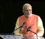 Screenshot of Mr. Narendra Modi giving his speech at Madison Square Garden on Sunday, 28 September, 2014.
