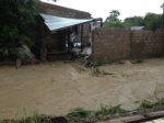 A HEAVY downpour that lasted for about two hours on Wednesday left a trail of destruction to several buildings and vehicles in Choma district.