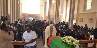 Church-Service-Funeral held for Sata in UK