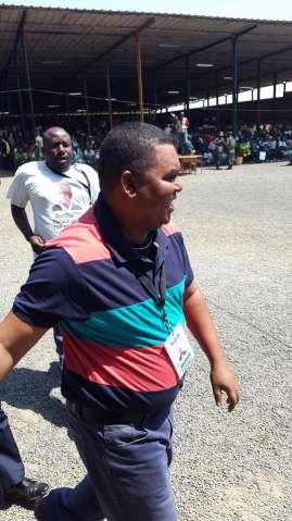 Obvious Mwaliteta arrives to a thunderous welcome by the delegates gathered in the main arena