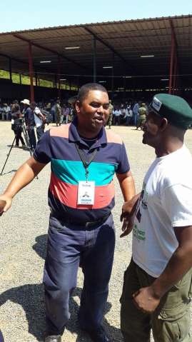 Obvious Mwaliteta arrives to a thunderous welcome by the delegates gathered in the main arena