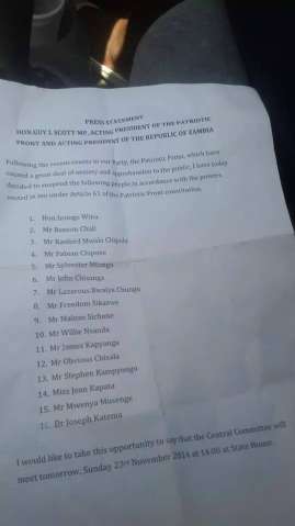 Scott suspends 16 Central Committee members