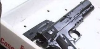 Toy gun allegedly held by Tamir E. Rice.