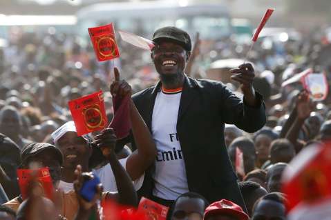 UPND campaign rally in Kanyama compound, Sunday, Nov. 23, 2014,, HH campaign rally in Kanyama compound, Sunday, Nov. 23, 2014, in Lusaka, Zambia. (Photo by Jason DeCrow)