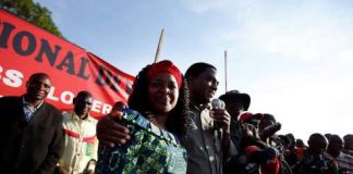 HH campaign rally in Kanyama compound, Sunday, Nov. 23, 2014, in Lusaka, Zambia. (Photo by Jason DeCrow)