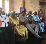 Hon. Egar Lungu, his wife Esther and Members of the Central Committee, Ministers and Members of Parliament attending the Church Service at Mansa Cathedral,,.