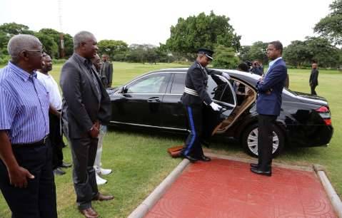 President Edgar Chagwa Lungu arrivs back in Zambia