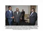 President Edgar Chagwa Lungu (left) with his Namibian Counterpart, Hifikepunye Pohamba (Centre) and Zimbabwean President Robert Mugabe (right) during the Farewell Banquet at Safari Hotel in Windhoek, Namibia on Friday, March 20, 2015