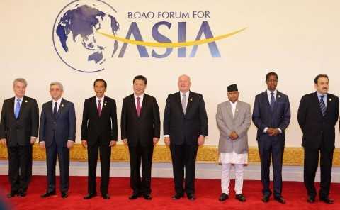 President Edgar Lungu addresses the Boao forum for Asia in Hainan Province of China on March 28,2015 -Pictures by Eddie Mwanaleza