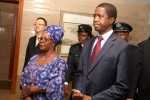 President Edgar Lungu with First Lady Esther Lungu arrives at Hong Qiao State Guest House in Shanghai, China on March 26,2015.