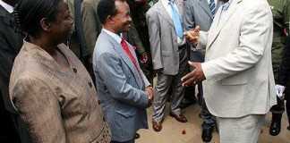 Rupiah Banda talks to Frederick Chiluba